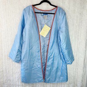 Perfect Carson Kressley Jacket Liner Size 1X Lightweight Quilted Zip In Robe NEW